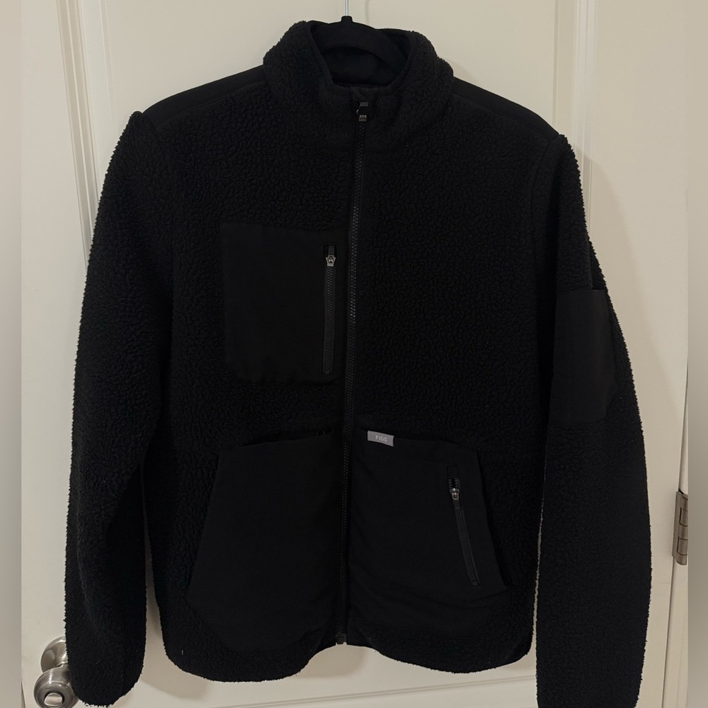 Figs Black Sherpa Jacket
